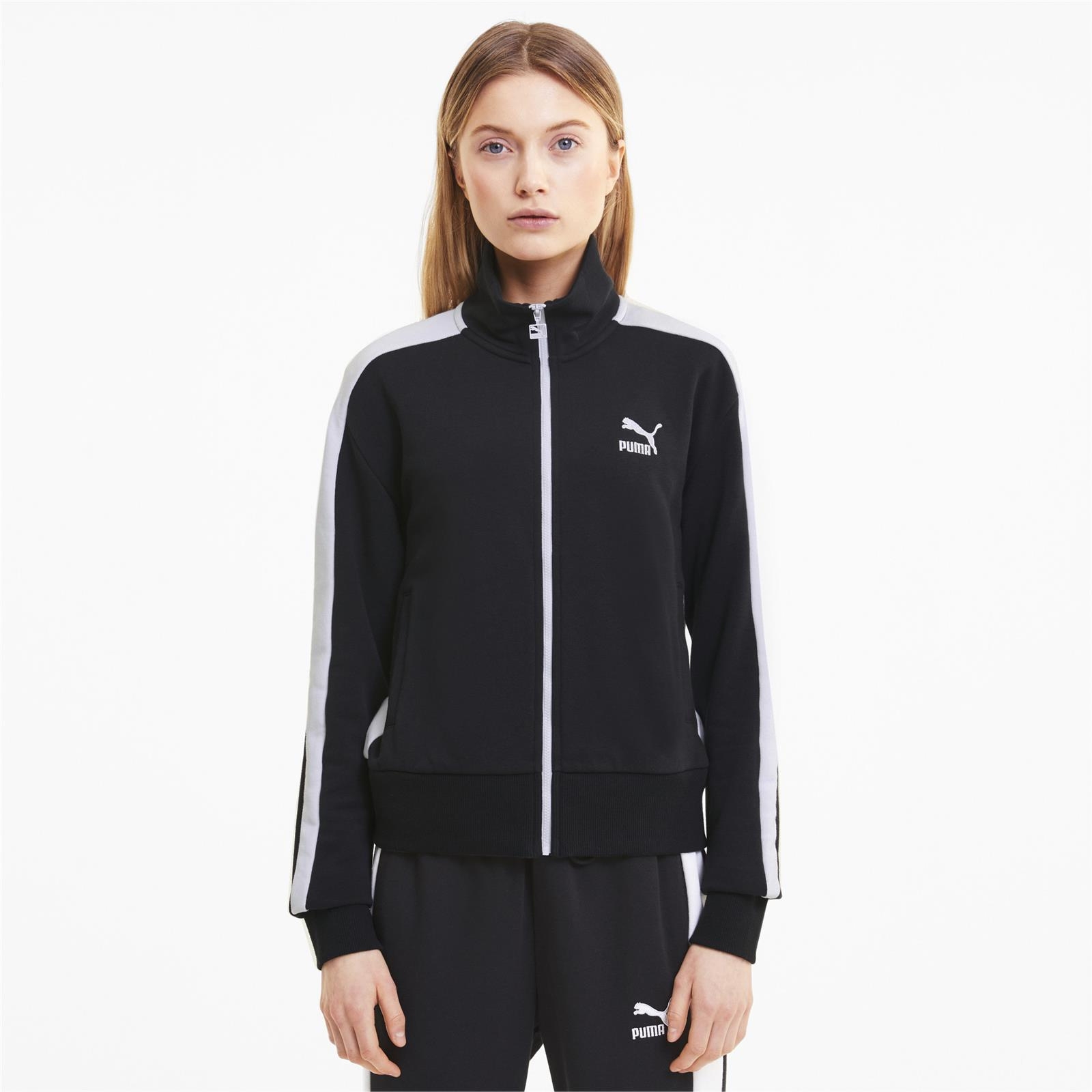 Bluza rozpinana damska Puma CLASSICS T7 czarna 59765101