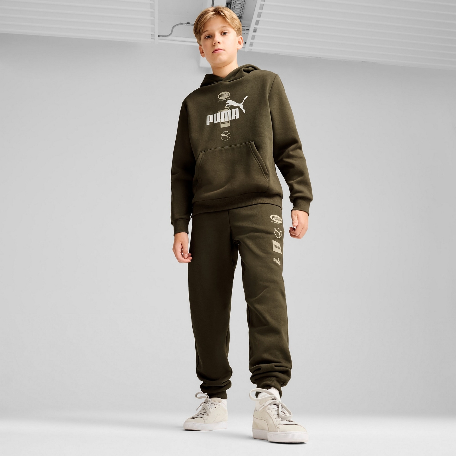 Bluza z kapturem chopica Puma POWER GRAPHIC FL zielona 68185970