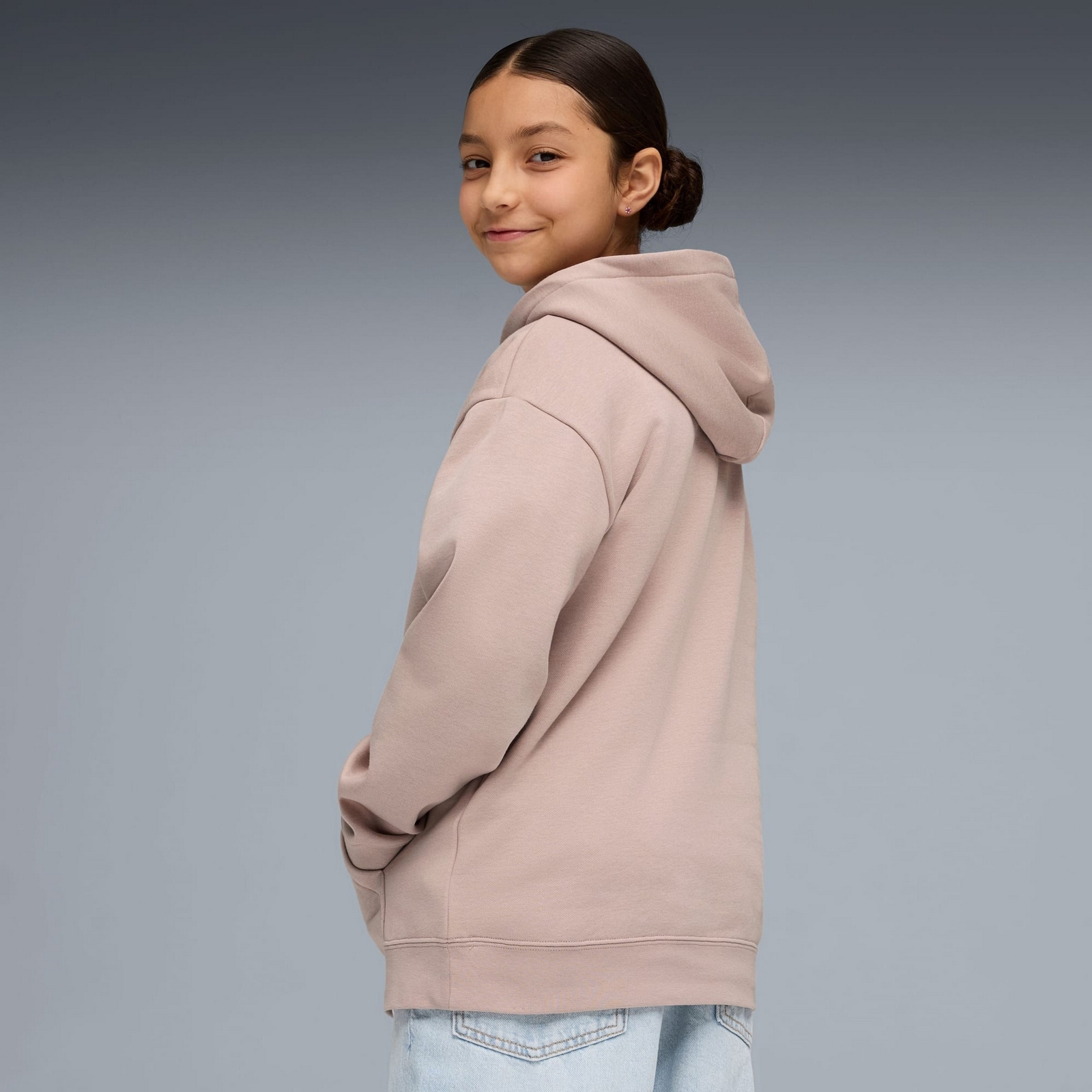 Bluza z kapturem dziewcz�ca Puma ESS CENTERED CAT LOGO RELAXED FL r�owa 69297389