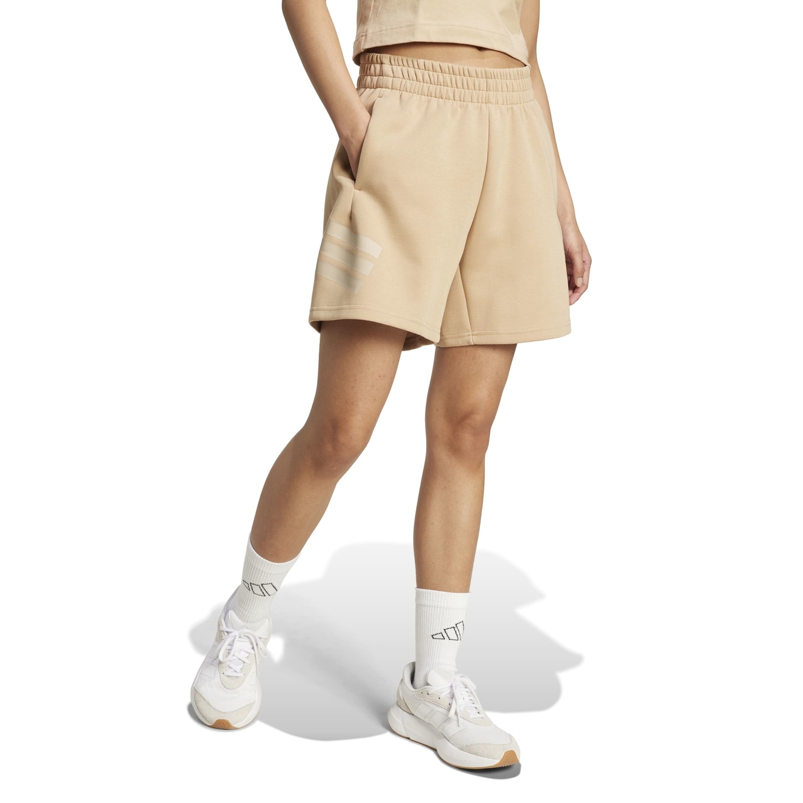 Spodenki damskie adidas FUTURE ICONS 3-STRIPES beowe JW7834