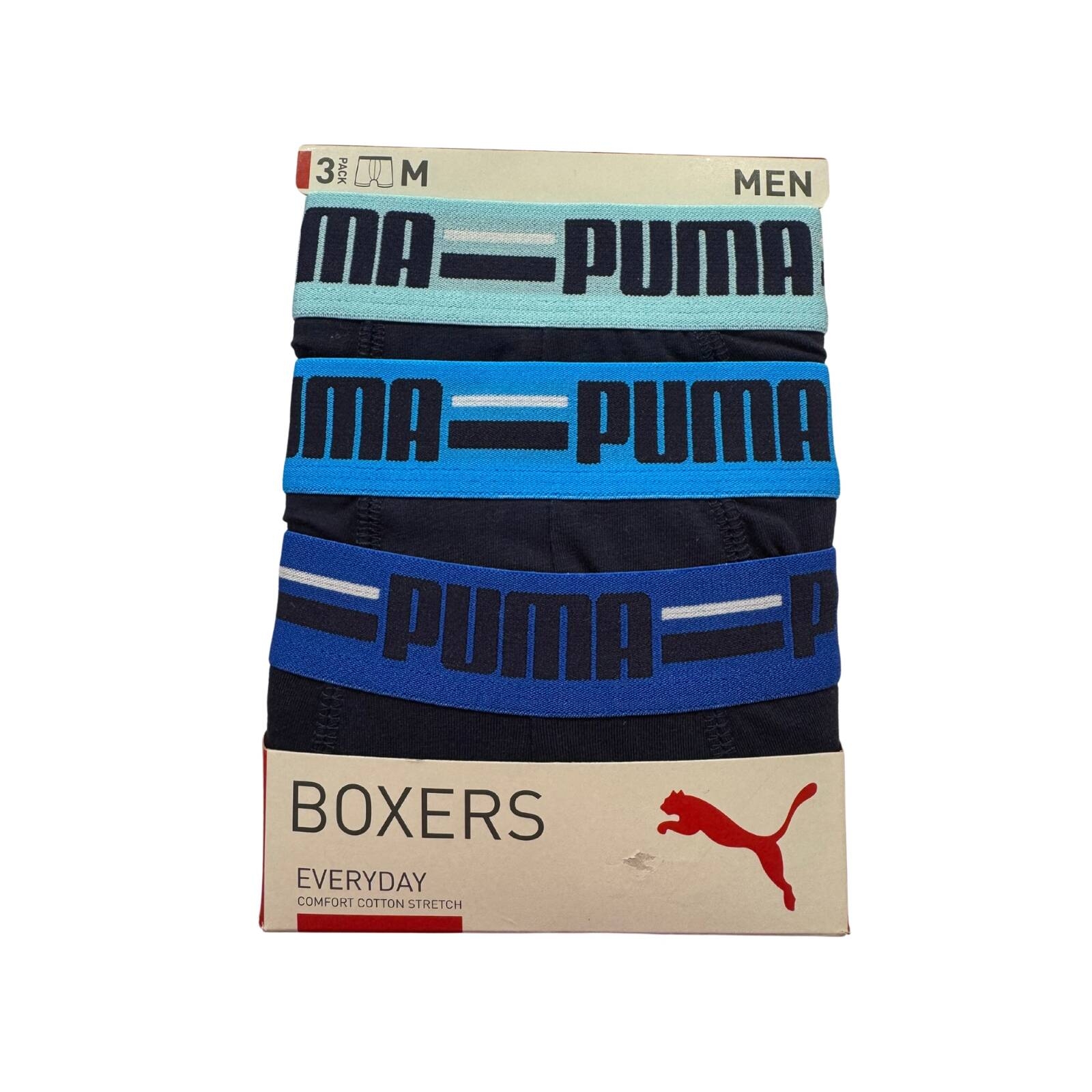 Bokserki mskie Puma BASIC BRAND ELASTIC 3-PACK wielokolorowe 93545712