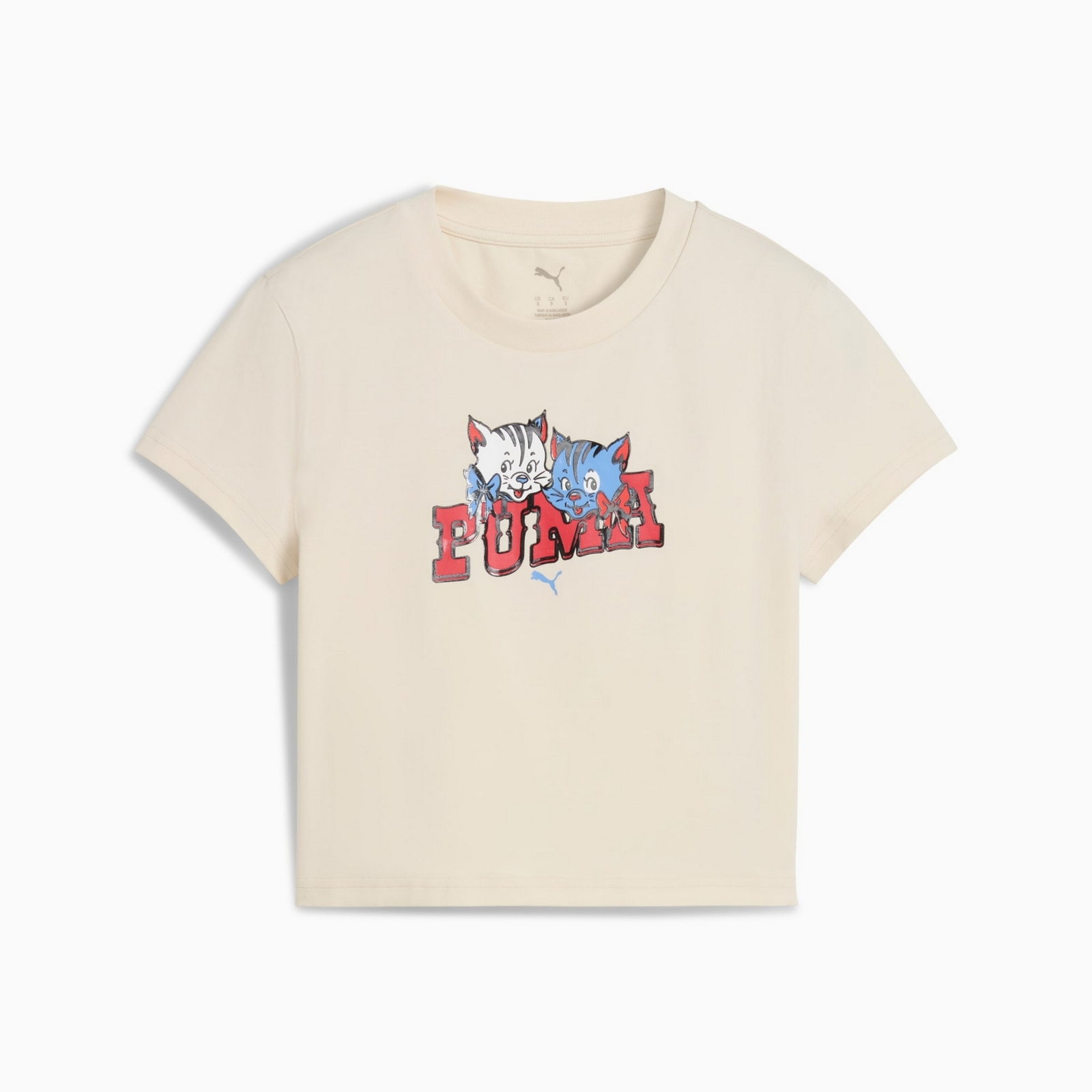 Koszulka damska Puma GRAPHIC KITTEN BABY be�owa 63329087