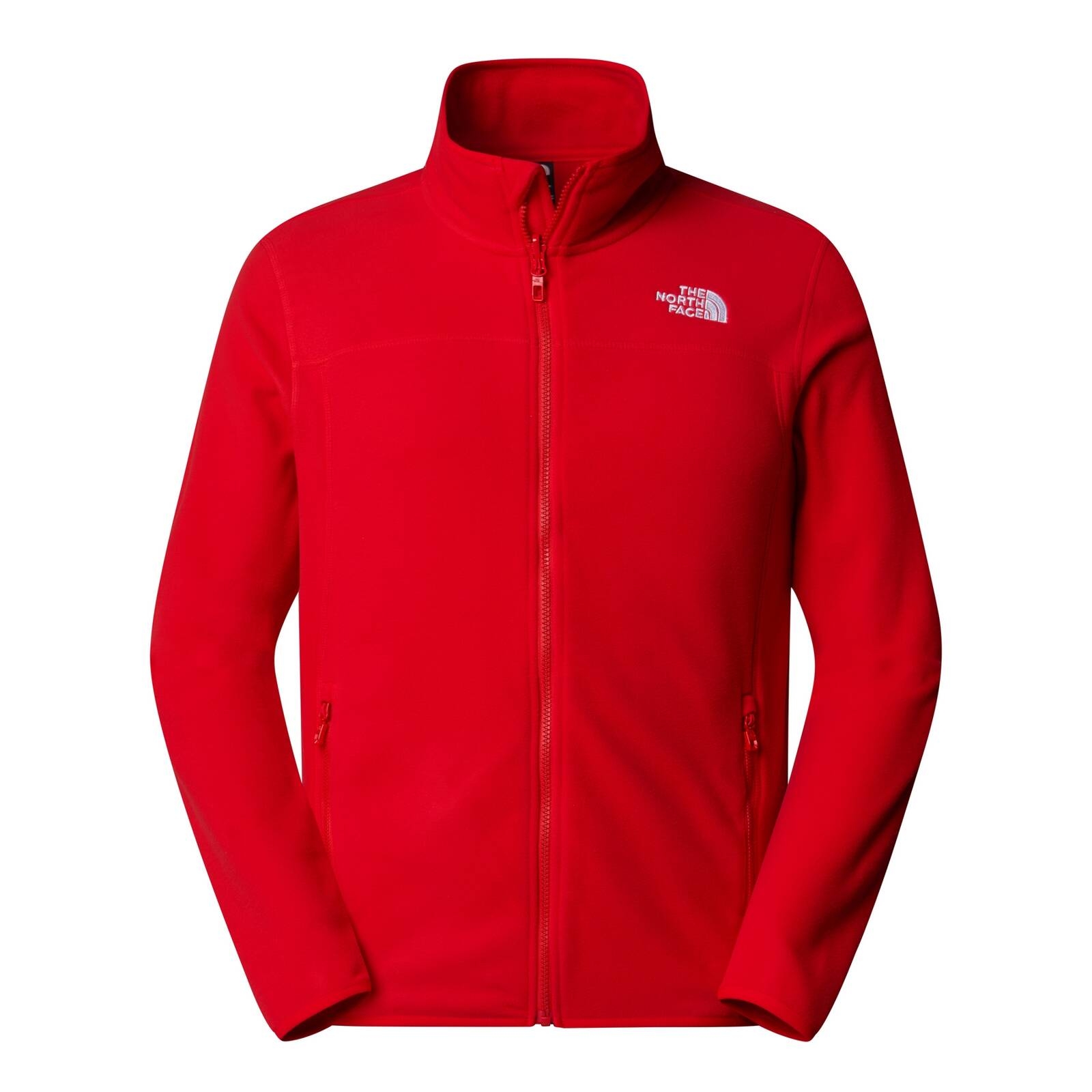 Polar mski The North Face 100 GLACIER FULL ZIP czerwony NF0A855XHCL