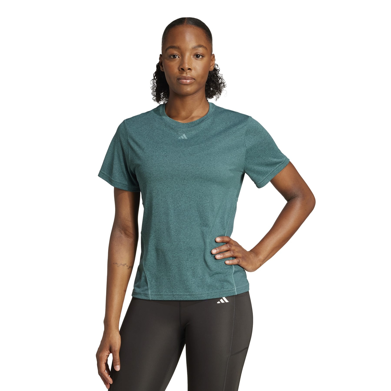 Koszulka treningowa damska adidas D4T turkusowa JX4774