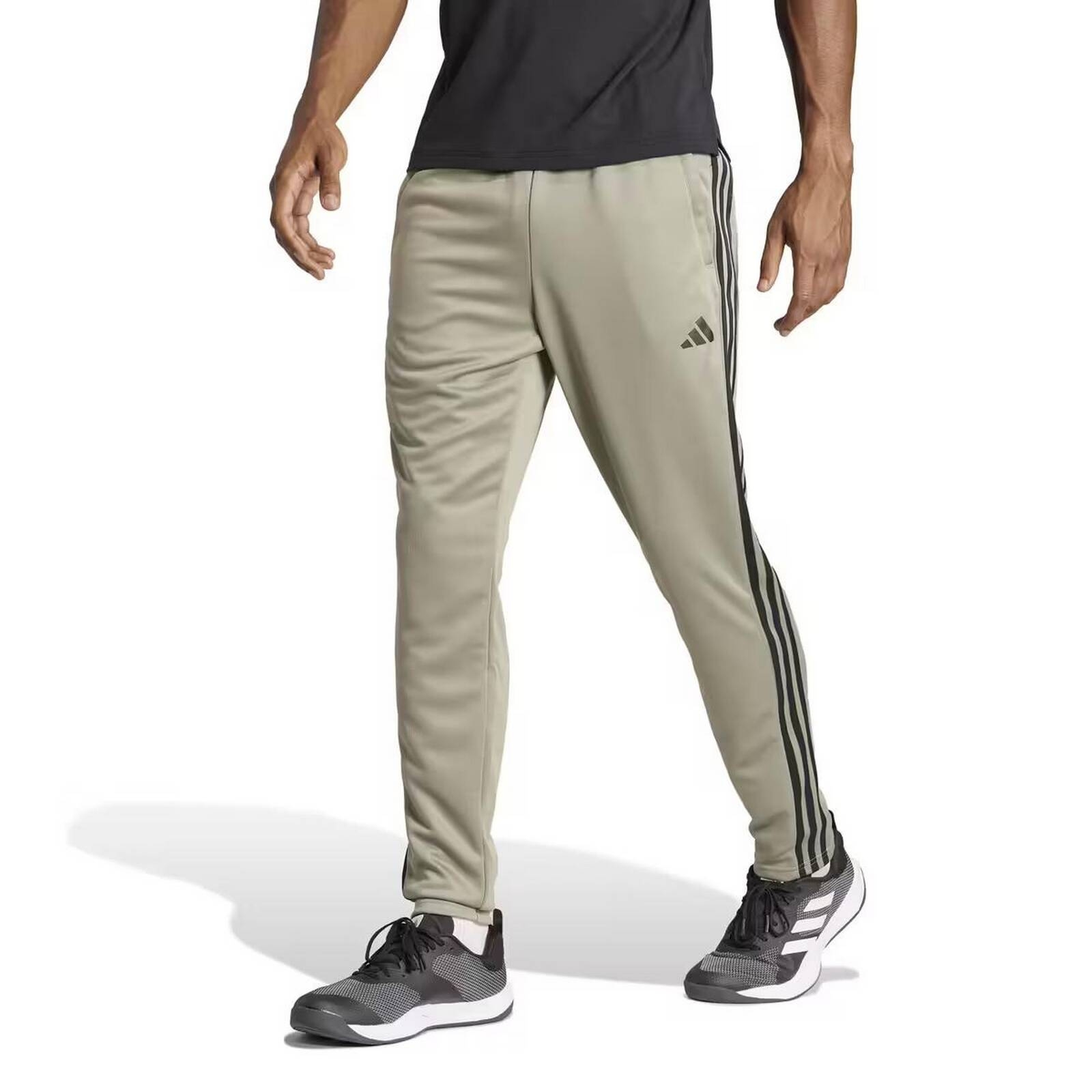 Spodnie dresowe treningowe mskie adidas TRAIN ESSENTIALS CAMO zielone IX0924