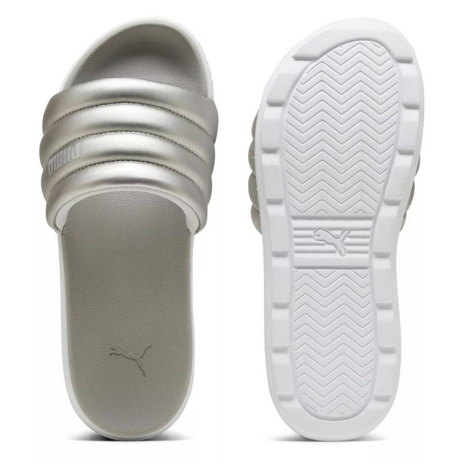 Klapki damskie Puma KARMEN SLIDE PUFFY szare 39539903