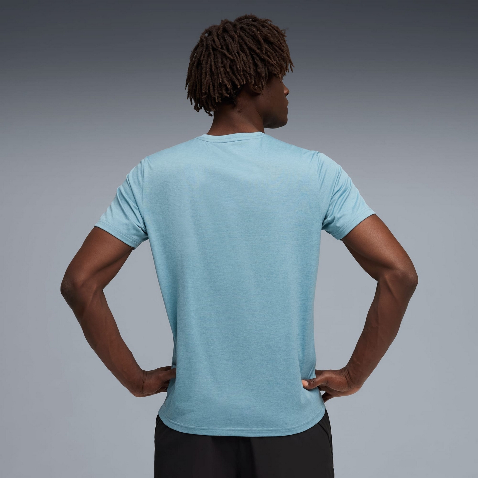 Koszulka treningowa męska Puma TAD ESSENTIALS HEATHER CAT niebieska 52592099