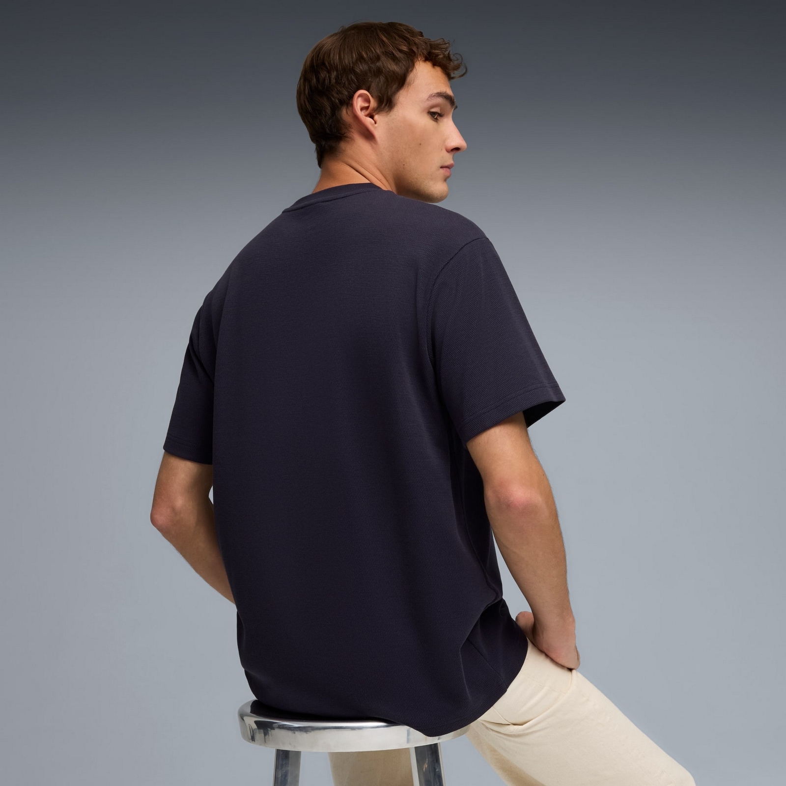 Koszulka męska Puma ESS ELEVATED RELAXED granatowa 69201816