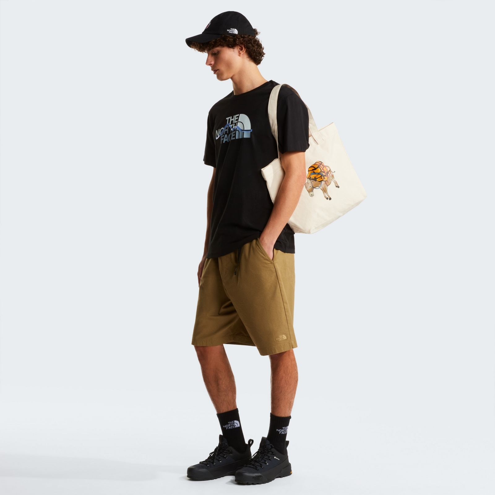 Koszulka m�ska The North Face MOUNTAIN LINE REGULAR czarna NF0A8GUXJK3