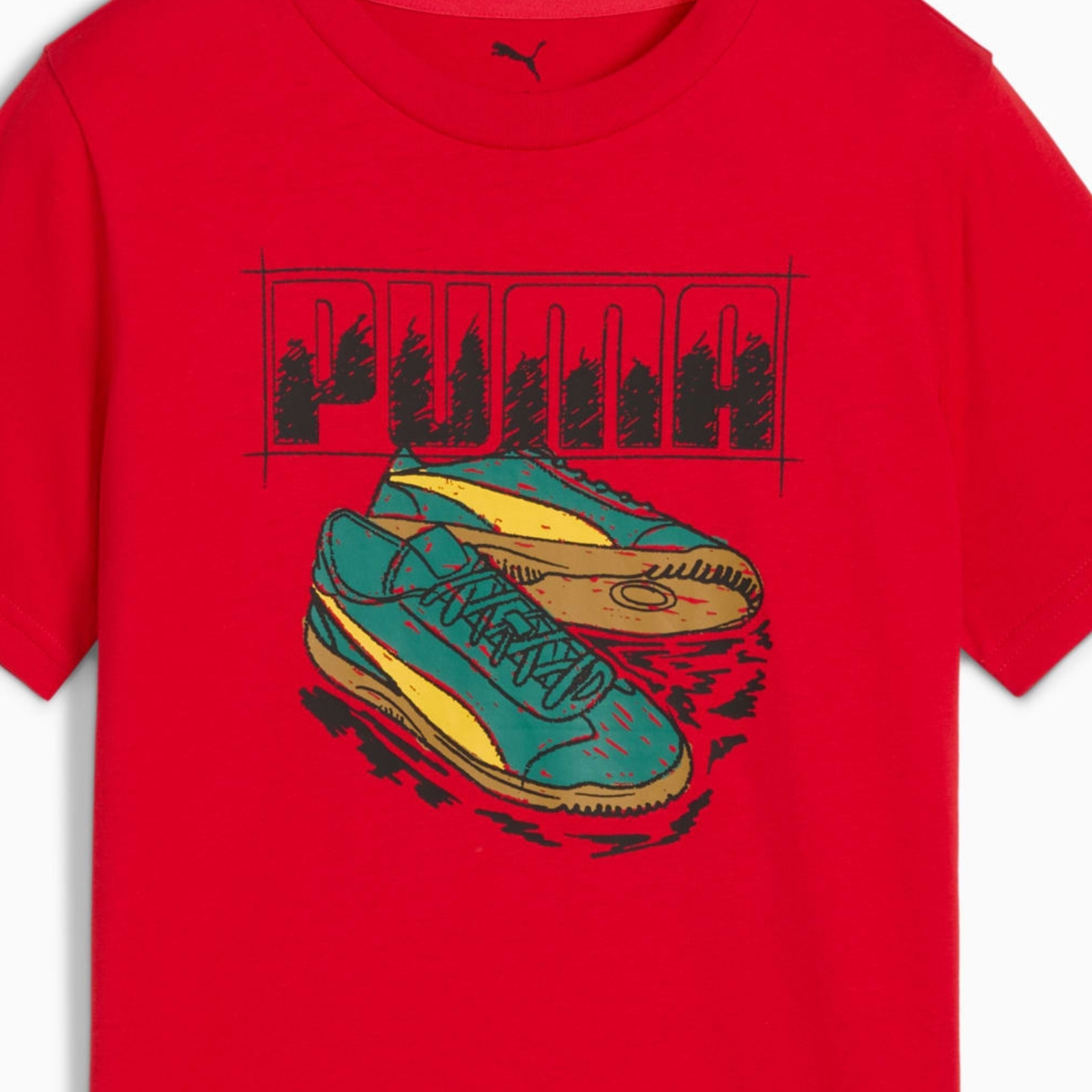 Koszulka ch�opi�ca Puma GRAPHIC SNEAKER czerwona 68993911