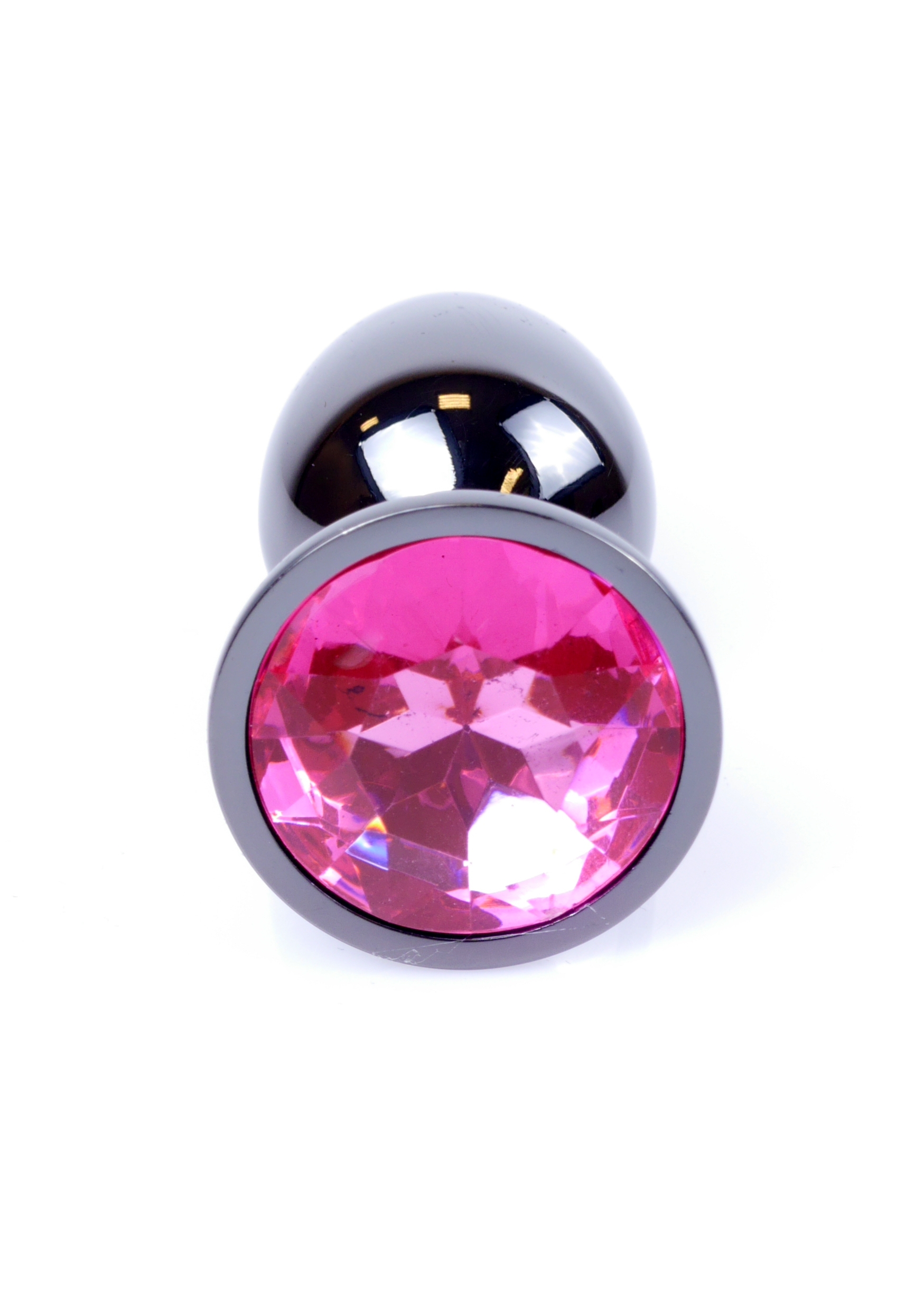 Boss Series Jewellery Dark Silver Pink - Korek analny, rózowy