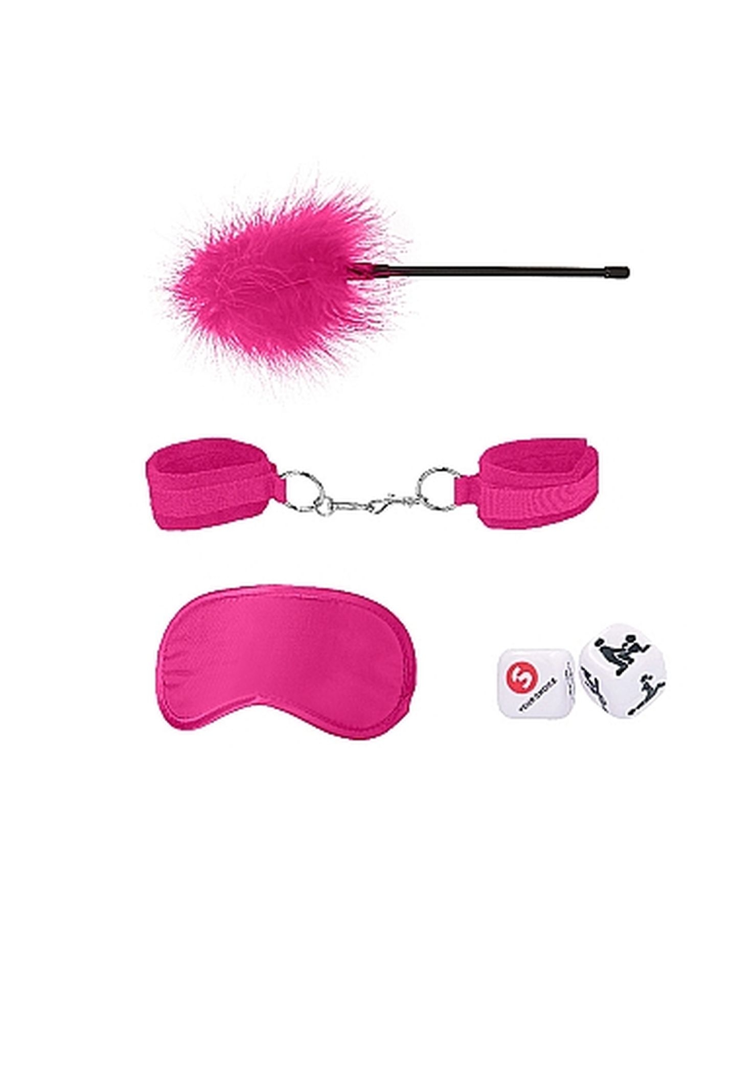 Ouch! introductory bondage kit #2 - pink - Zestaw BDSM