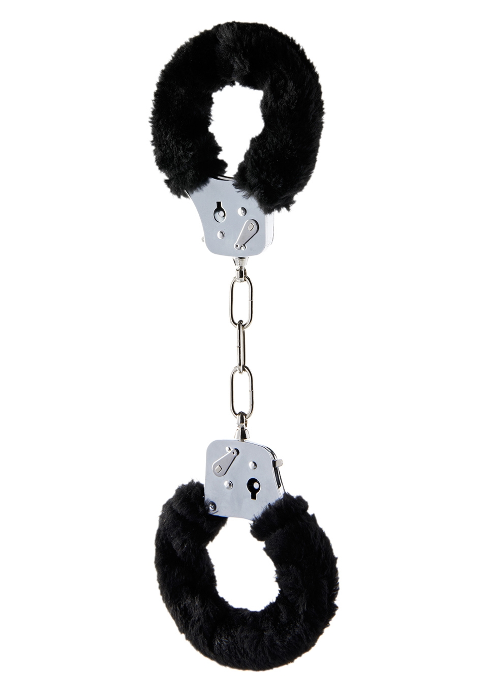 ToyJoy Furry Fun Cuffs Black Plush - Kajdanki z futerkiem, czarne