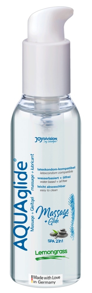 JoyDivision Aquaglide Massage+Glide Lemongrass, 200Ml - Żel intymny do masażu
