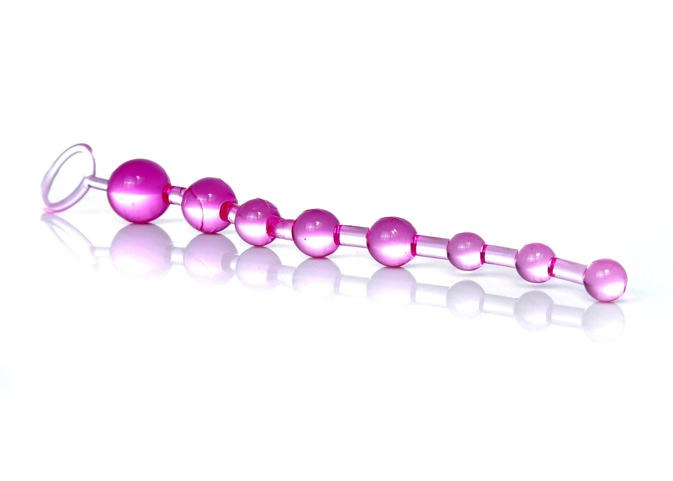 Boss Series Jelly Anal 10 Beads Pink - Koraliki analne, różowe