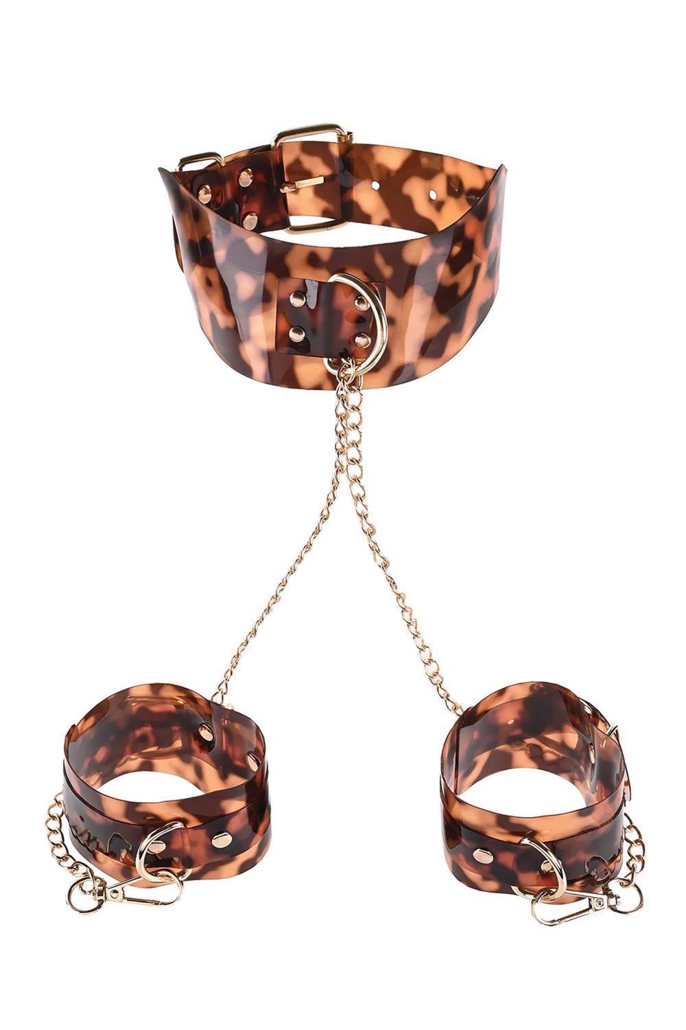 Sportsheets Amber Neck And Wrist Restraint - Kajdanki z obrożą