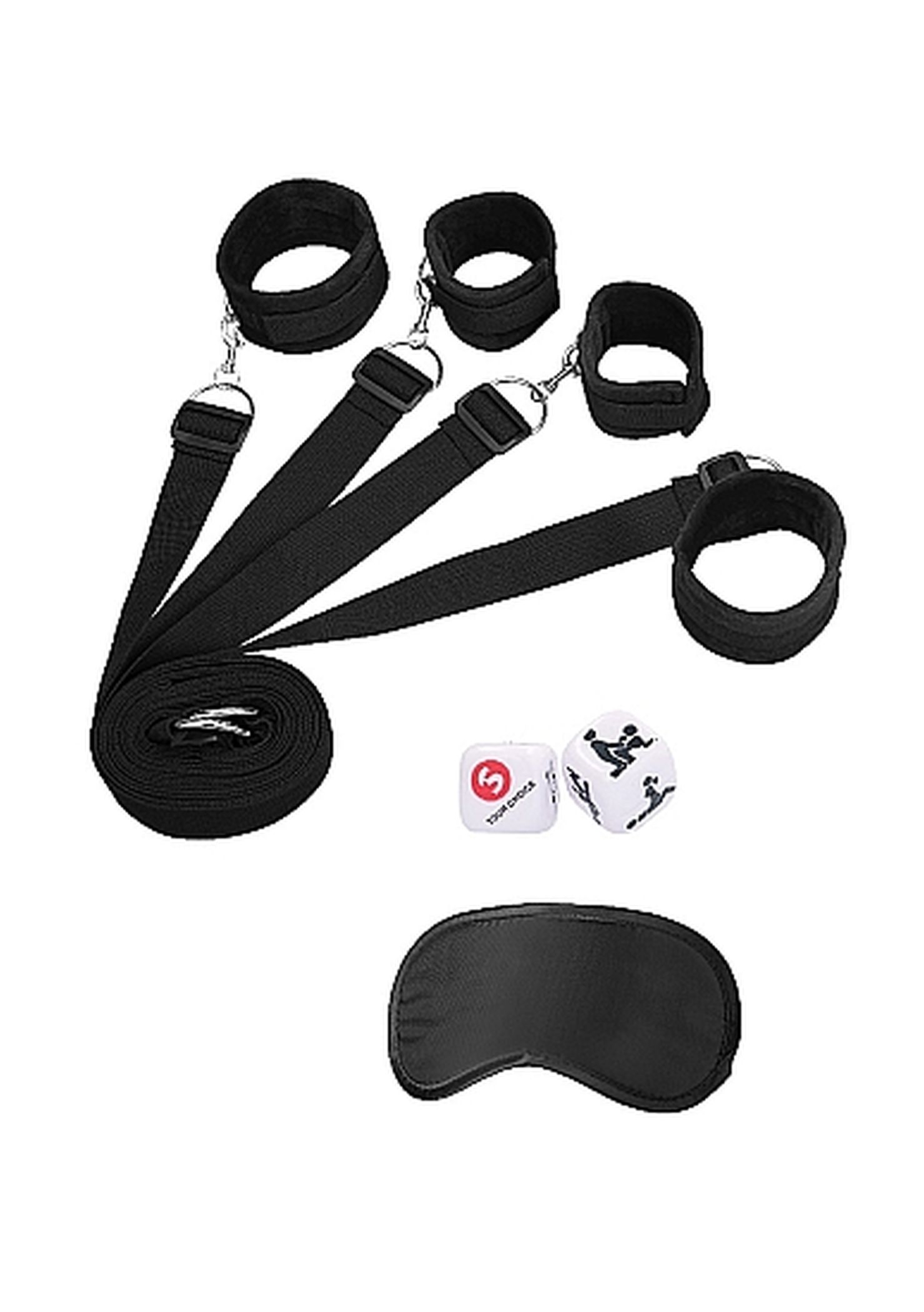 Ouch! Bed Binding Restraint Kit Black - Zestaw BDSM