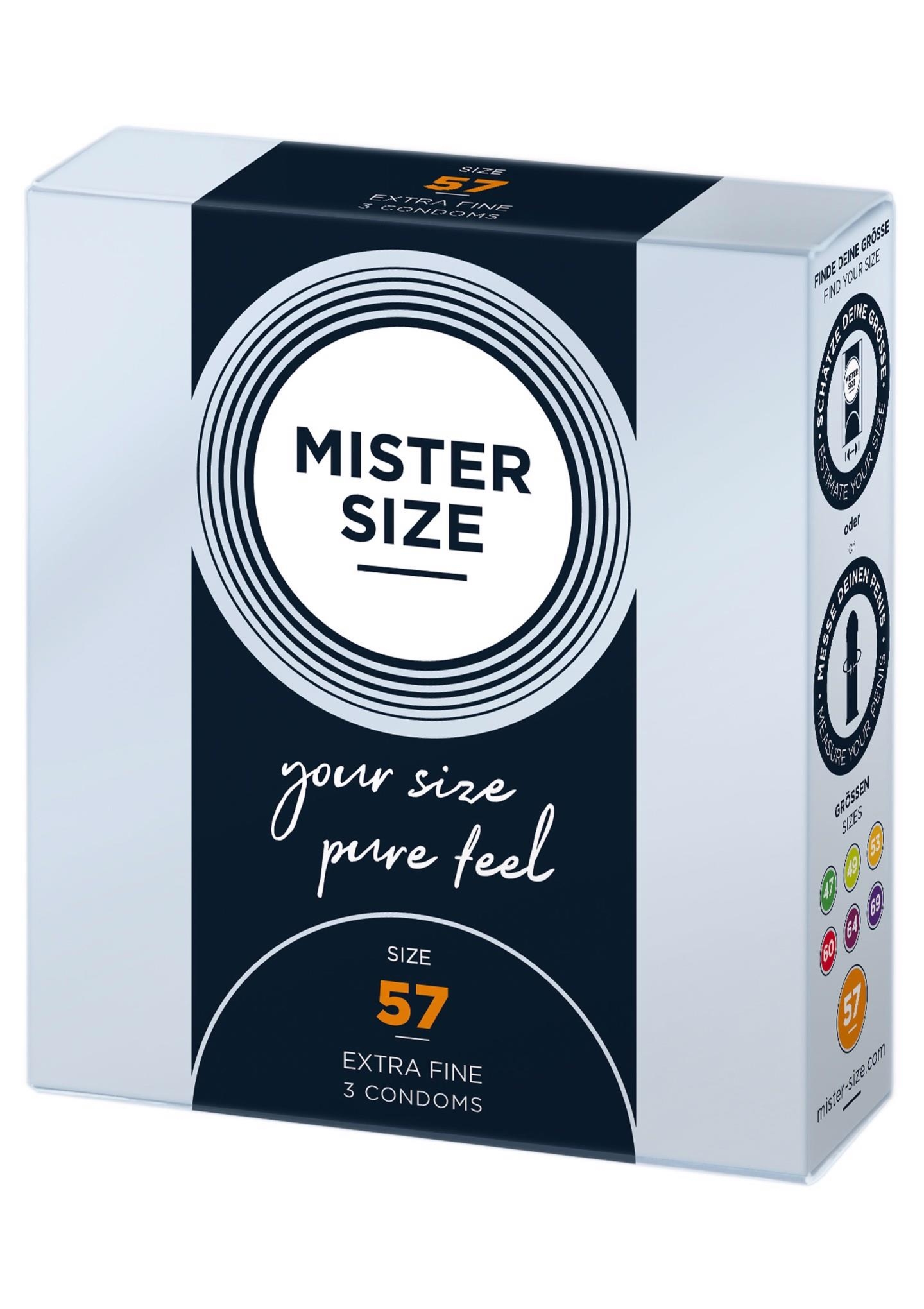 MISTER SIZE 57Mm Condoms 3Pcs Natural - Prezerwatywy