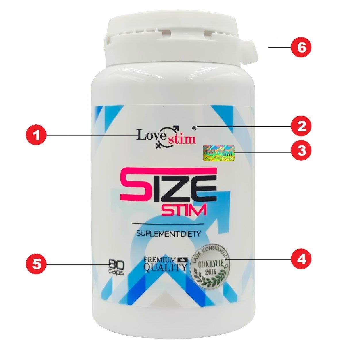 LoveStim Size Stim 80 Caps - Suplement na powiększenie penisa