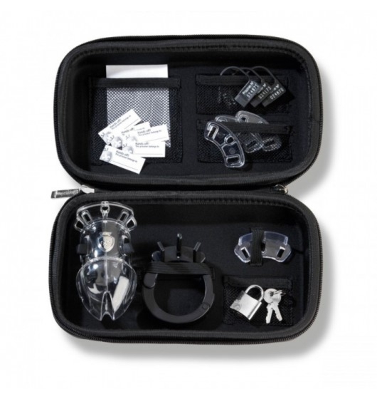 Mystim Pubic Enemy No 1 - pas cnoty z elektrostymulacją, srebrny