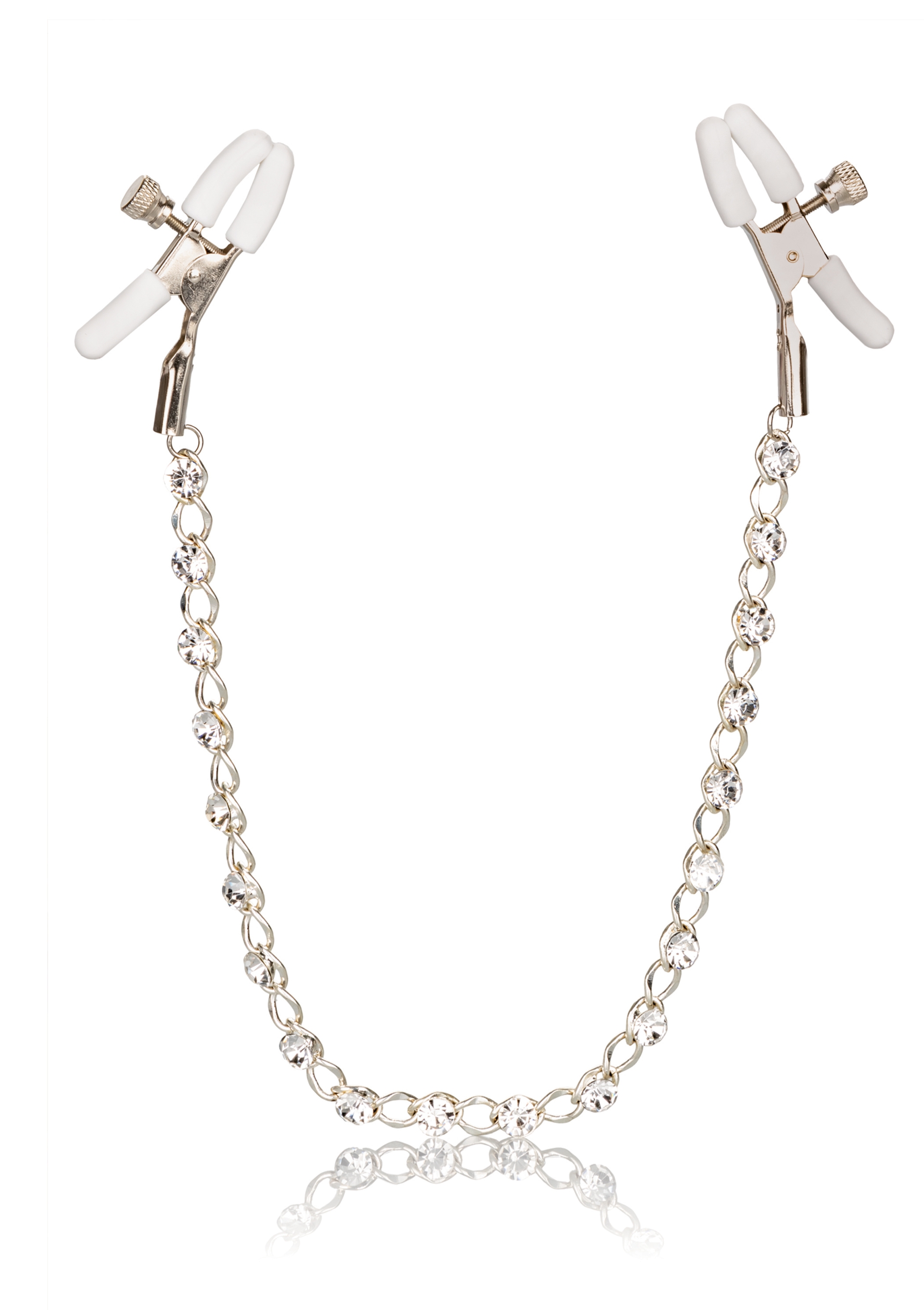 CalExotics Crystal Chain Nipple Clamps - Zaciski na sutki