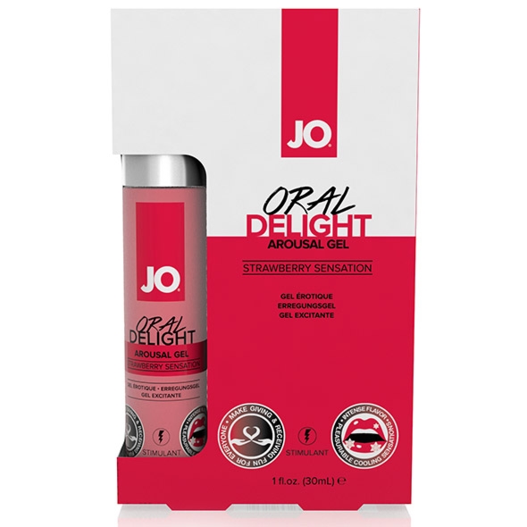 System JO Oral Delight Strawberry Sensation 30 m Truskawka - żel do seksu oralnego