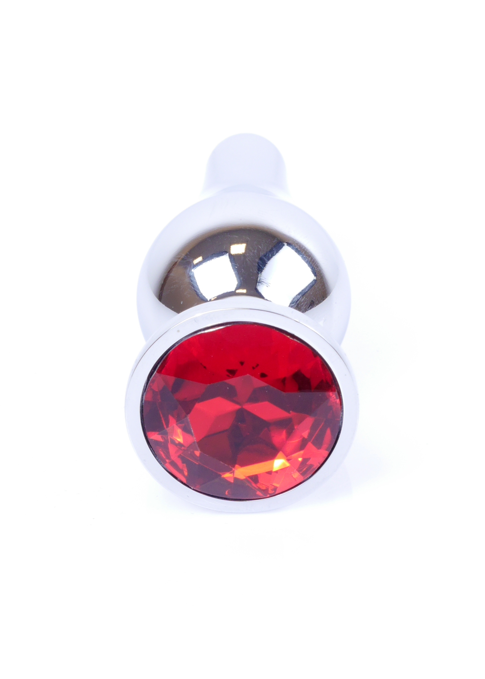 Boss Series Jewellery Silver Butt Red - Korek analny, czerwony
