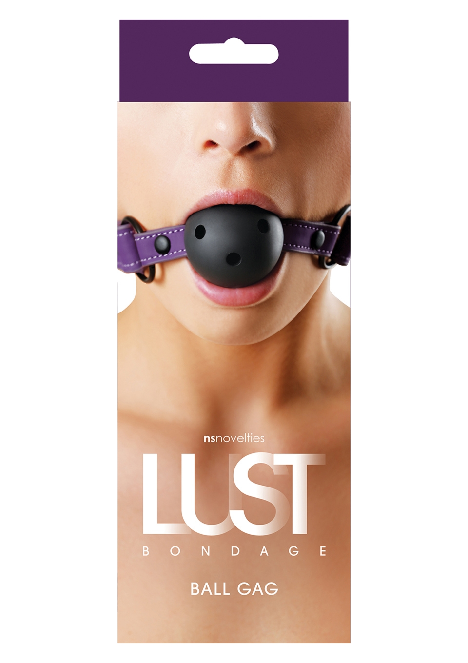 NS Novelties Lust Bondage Ball Gag Purple - Knebel z kulką, fioletowy