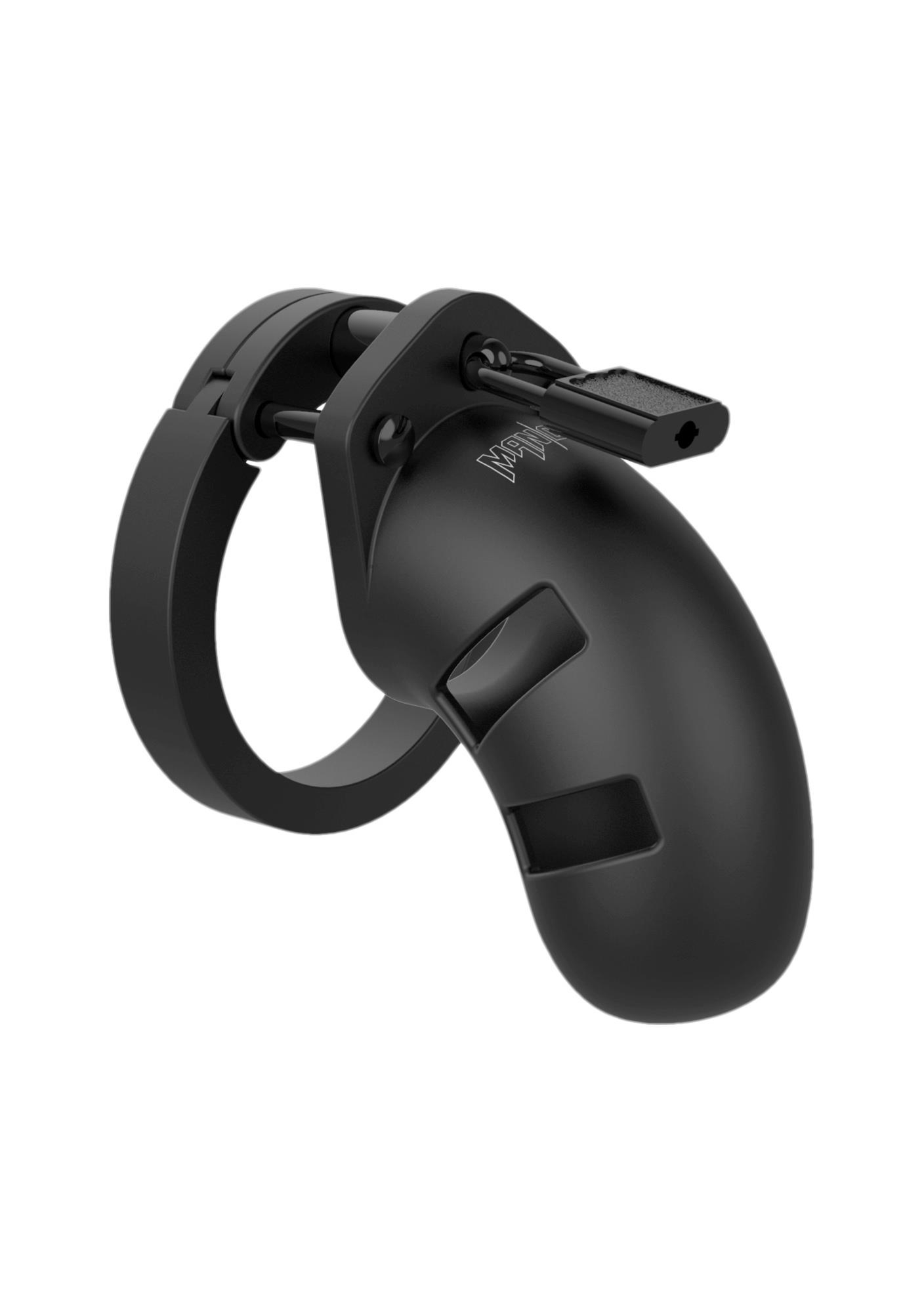 ManCage Model 20 Chastity 3.5' Silicone Cock Cage Black - Pas cnoty