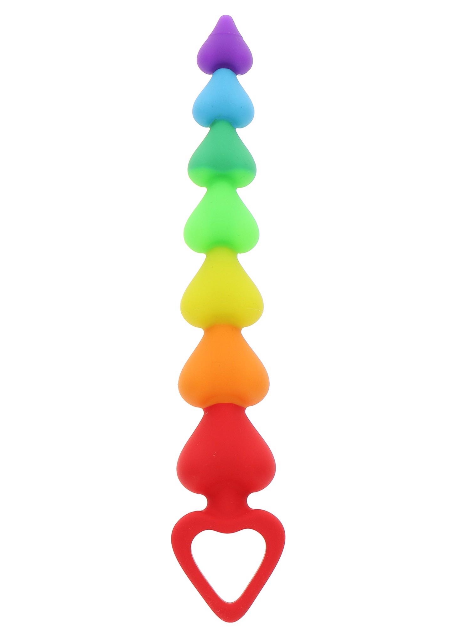 TOYJOY Rainbow Heart Beads Rainbow - Koraliki analne