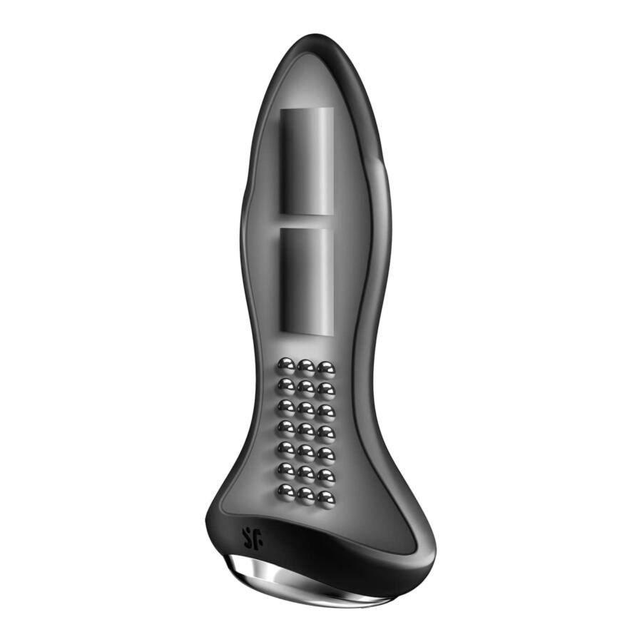 Satisfyer rotation plug 1 connect app (black) - Wibrujący korek analny z opcją rotacji, Czarny