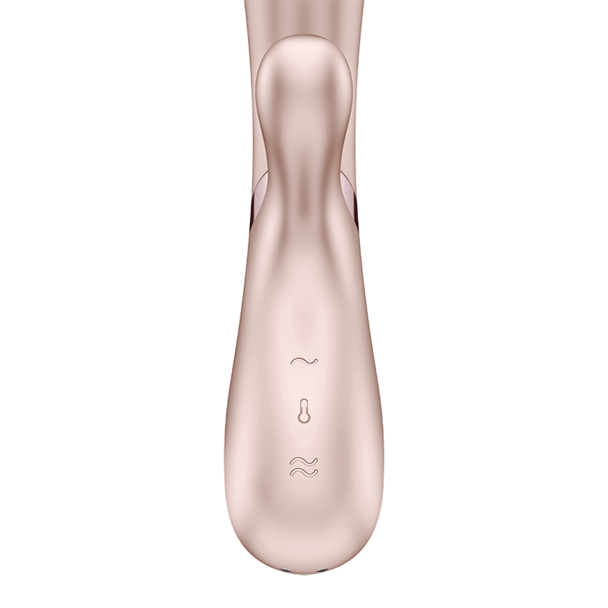 Satisfyer Hot Lover (champagne) - Wibrator króliczek z opcją podgrzewania, Champagne - różowy