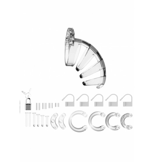 ManCage Chastity Model2- Pas cnoty, Przezroczysty