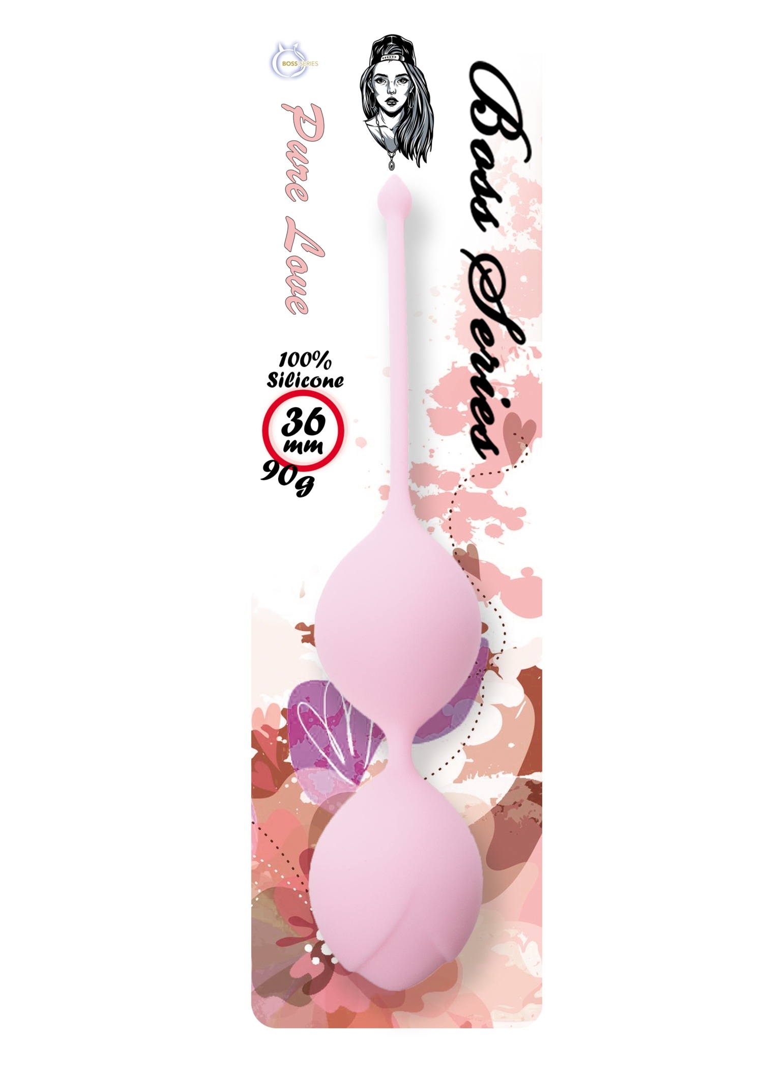 Boss Series Silicone Kegel Balls 90G Light Pink - Kulki gejszy, jasnoróżowe