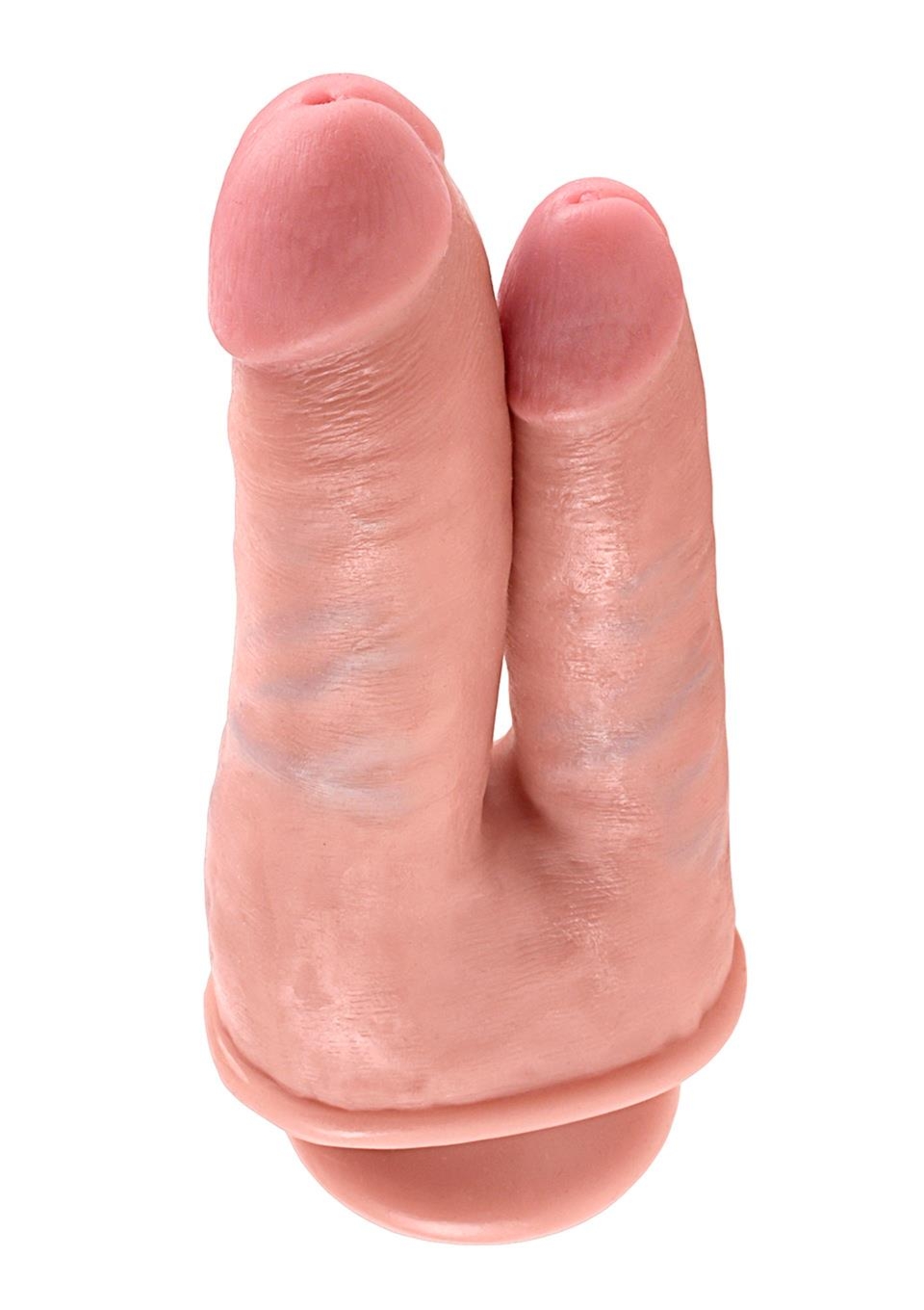King Cock Double Penetrator Flesh - Dildo podwójne, Cielisty