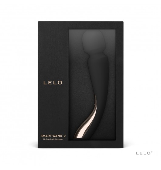 Lelo Smart Wand 2 Medium Black - wibratory wand, czarny