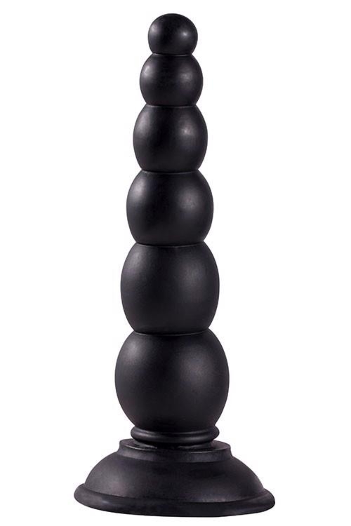 Dream Toys Menzstuff Beaded Probe Black - Koraliki analne na przyssawce