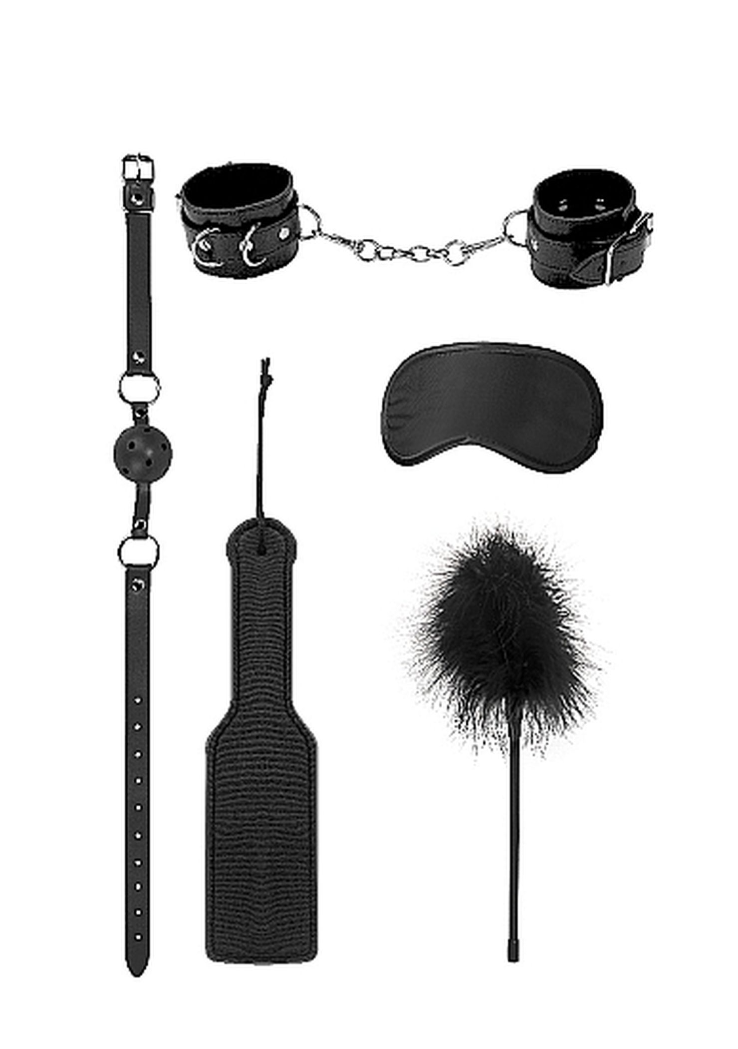 Ouch! Introductory Bondage Kit #4 Black - Zestaw BDSM Czarny
