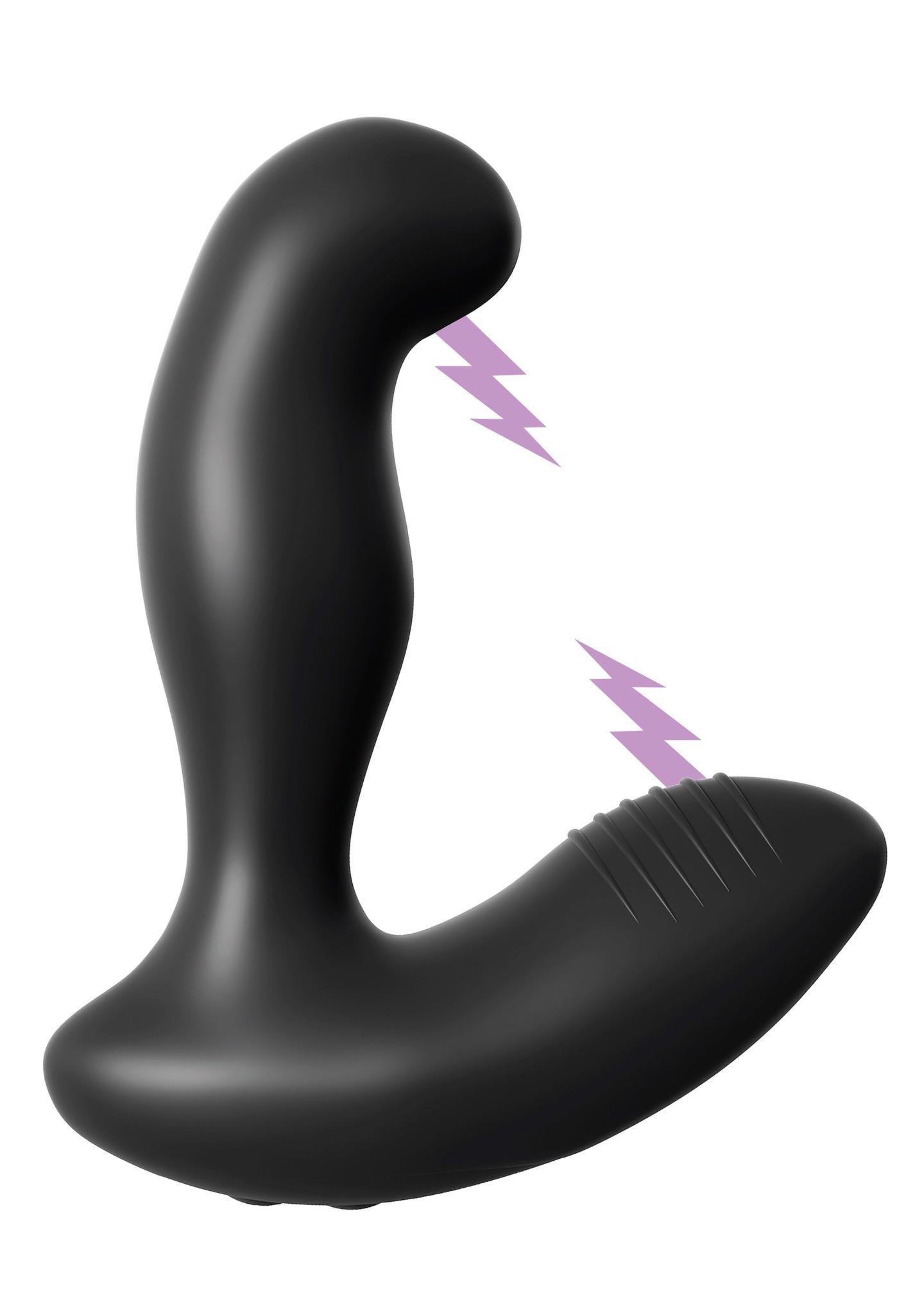 Pipedream Electro Stim Prostate Vibe Black - Masażer prostaty z elektrostymulacją