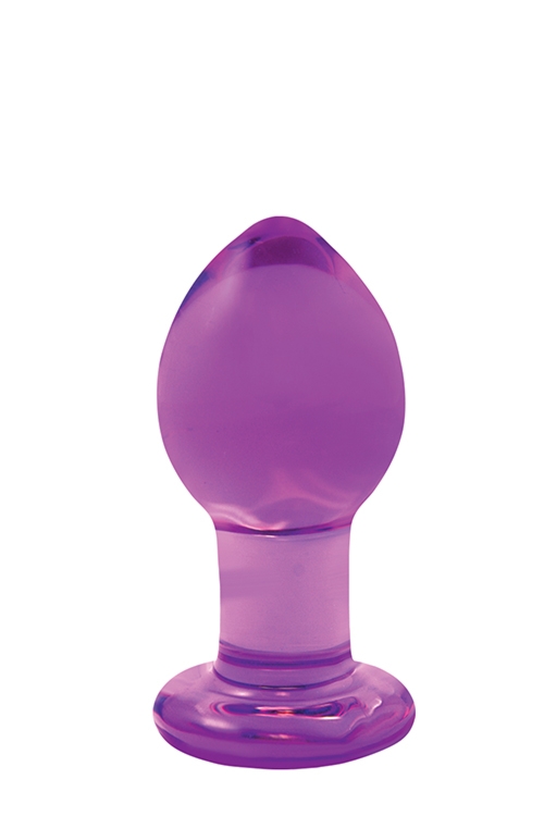 NS Novelties crystal medium purple - Szklany korek analny, Fioletowy