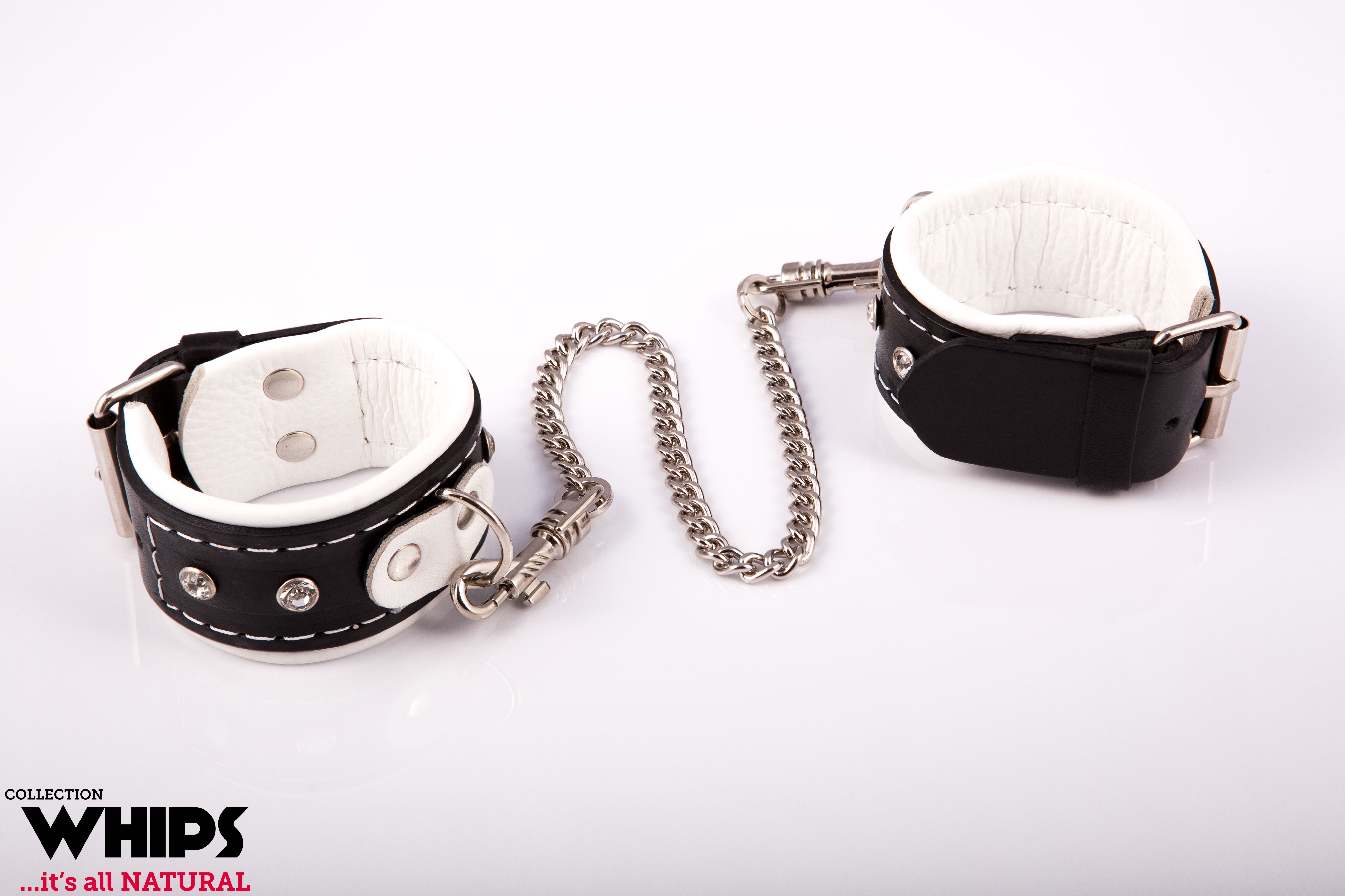 Whips Collection - Kajdanki Damskie Na Ręce Białe