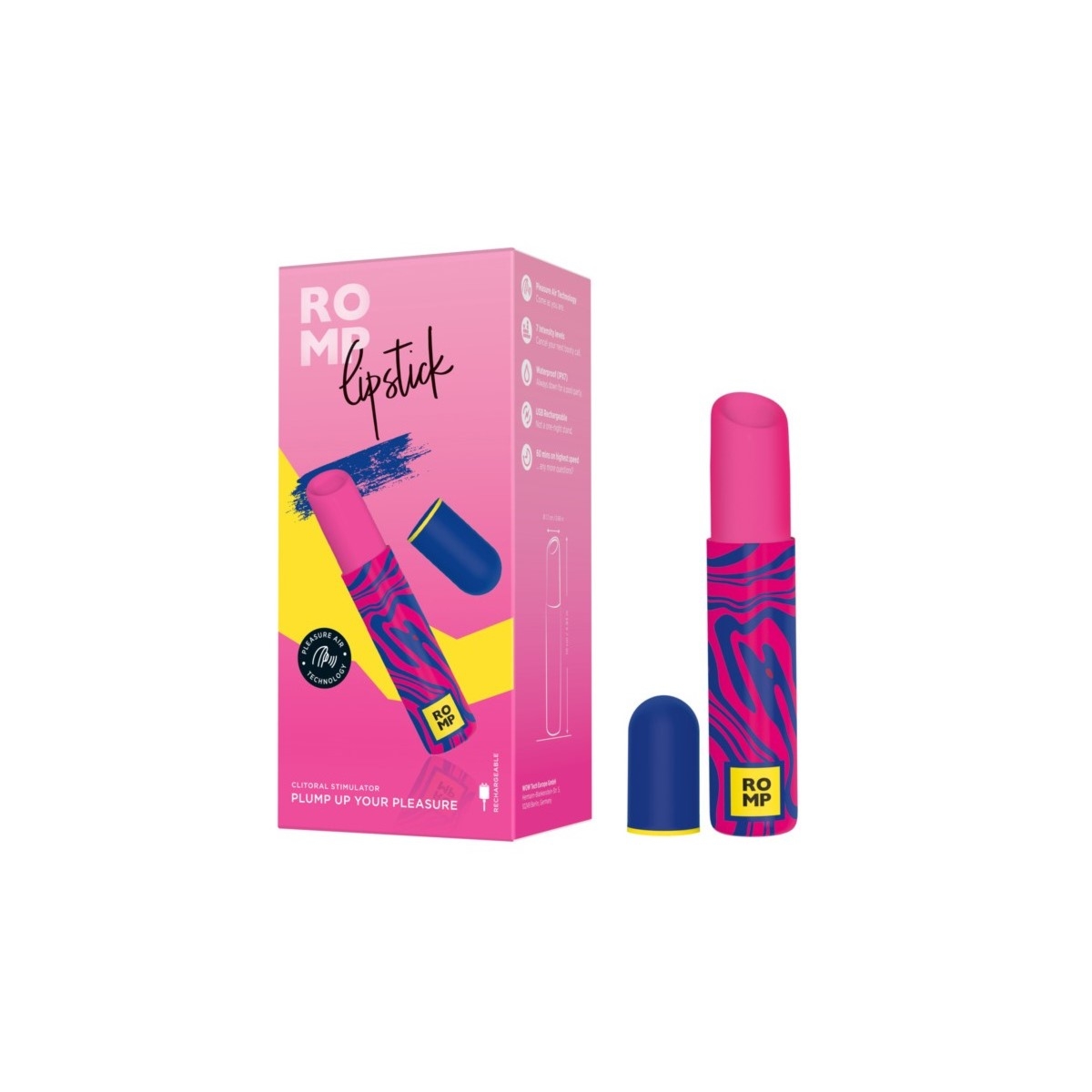 Romp Pleasure Air Lipstick - wibrator w kształcie szminki