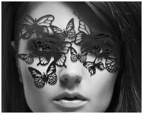 Bijoux Indiscrets ozdobna maska na oczy - Sybille - czarny