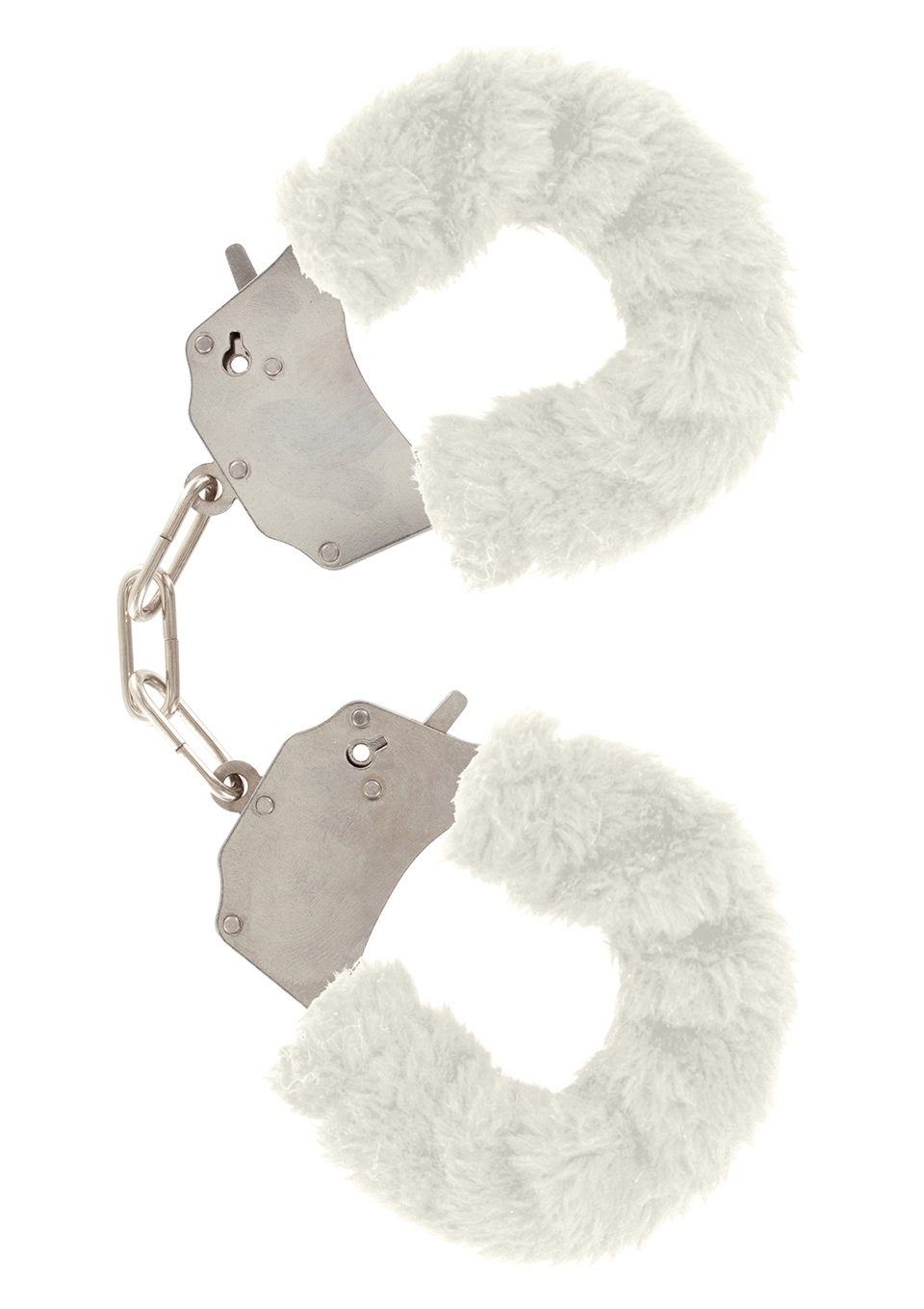 ToyJoy Furry Fun Cuffs White Plush - Kajdanki z futerkiem, białe