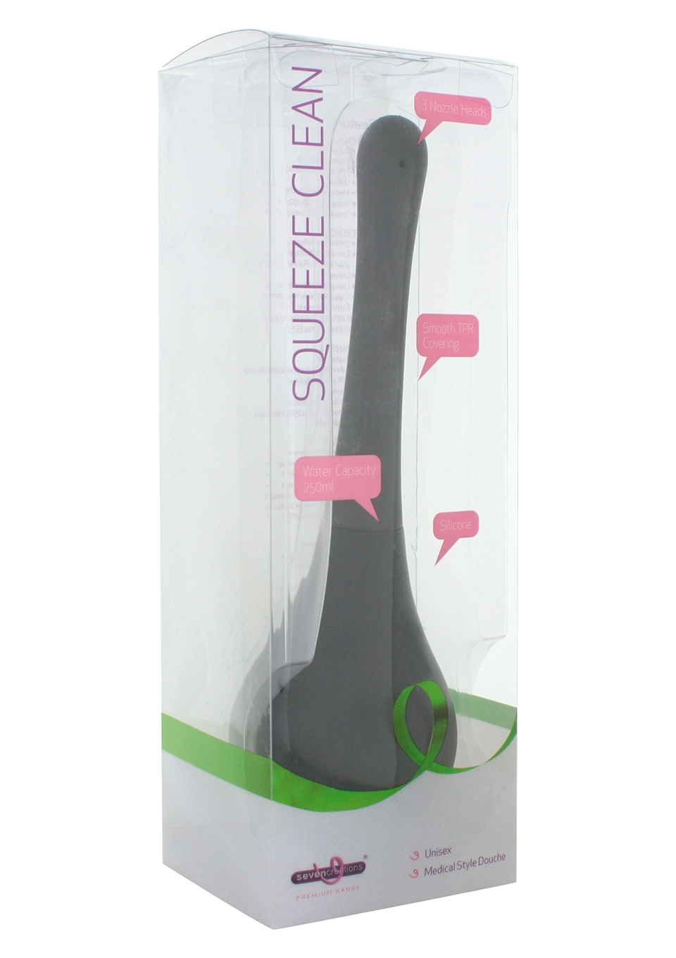 Seven Creations Squeeze Clean Black - Gruszka do lewatywy