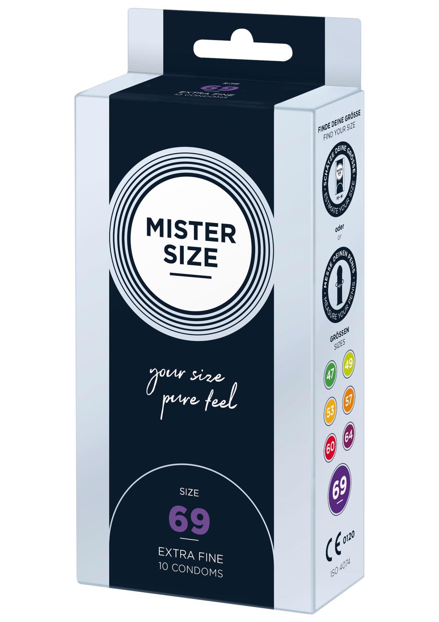 MISTER SIZE 69Mm Condoms 10Pcs Natural - Prezerwatywy