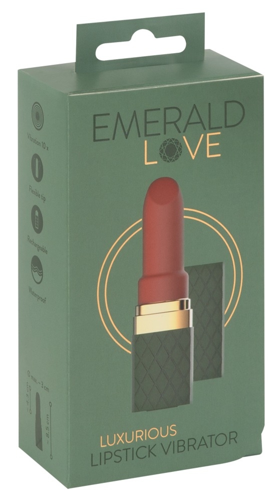 Emerald Love Luxurious Lipstick Vibrator - Miniwibrator w kształcie szminki