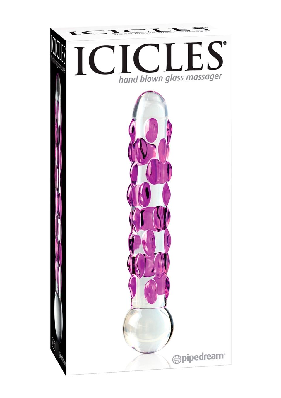 Icicles no 7 - hand blown massager - Szklane dildo