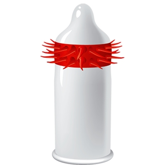 EGZO Hot Red - Prezerwatywa 1szt ze specjalnymi wypustkami EGZO Hot Red - Prezerwatywa 1szt ze specjalnymi wypustkami