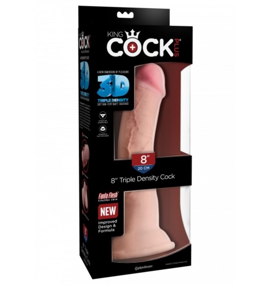 King Cock Plus 8" Triple Density Cock - dildo na przyssawce